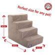 Majestic Pet 4-Step Suede Portable Pet Stairs (Stone)