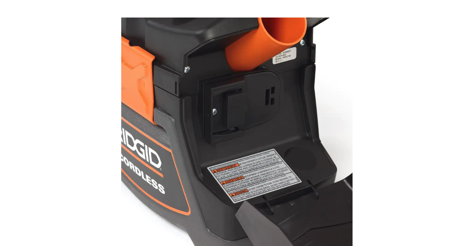 RIDGID WD0319 3 Gal. 18-Volt Cordless Handheld Wet/Dry Shop Vacuum (Tool Only) with Filter, Expandable Hose and Accessories RIDGID WD0319 3 Gal. 18-Volt Cordless Handheld Wet/Dry Shop Vacuum (Tool Only) with Filter, Expandable Hose and Accessories - Image 8
