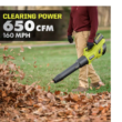 RYOBI RY404140VNM 40V HP Brushless Whisper Series 160 MPH 650 CFM Cordless Battery Leaf Blower with 6.0 Ah Battery and Charger
