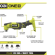 RYOBI PCL1600K2 ONE+ 18V Cordless 6-Tool Combo Kit with 1.5 Ah Battery, 4.0 Ah Battery, and Charger