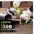 RYOBI PBLAG01B ONE+ HP 18V Brushless Cordless 4-1/2 in. Angle Grinder (Tool Only)