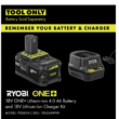 RYOBI P2300A ONE+ 18V 9 in. Cordless Battery Edger (Tool Only)