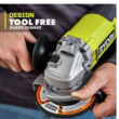 RYOBI PCL445B ONE+ 18V Cordless 4-1/2 in. Angle Grinder (Tool Only)