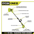 RYOBI P4500 ONE+ 18V Cordless Telescoping Power Scrubber (Tool Only)