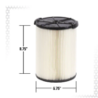 RIDGID VF4000 1-Layer Standard Pleated Paper Filter for Most 5 Gal. and Larger RIDGID Wet/Dry Shop Vacuums
