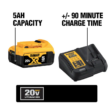 DEWALT DCB205CK 20-Volt MAX XR Premium Lithium-Ion 5.0Ah Battery Pack, Charger & Kit Bag