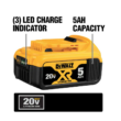 DEWALT DCB205CK 20-Volt MAX XR Premium Lithium-Ion 5.0Ah Battery Pack, Charger & Kit Bag