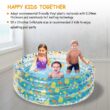 59x21in Inflatable Swimming Pool Blow Up Family Pool For 3 Kids Foldable Swim Ball Pool Center