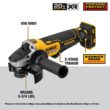 DEWALT DCG413B XR 4.5-in 20-volt Max-Amp Paddle Switch Brushless Cordless Angle Grinder