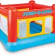 Intex Inflatable Jump-O-Lene Playhouse Trampoline Bounce House for Kids Ages 3-6 Pool Red/Yellow, 68-1/2