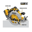 DEWALT Circular Saw DCS574W1 XR POWER DETECT 20-Volt Max 7-1/4-in Brushless Cordless (1-Battery and Charger Included)