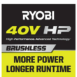 RYOBI RY40590 40V HP Brushless 12 in. Top Handle Cordless Battery Chainsaw with 4.0 Battery and Charger