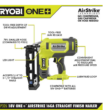 RYOBI P326-PBP006 ONE+ 18V 16-Gauge Cordless AirStrike Finish Nailer with 2.0 Ah Battery