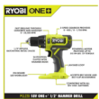 RYOBI PCL220B ONE+ 18V Cordless 1/2 in. Hammer Drill (Tool Only)