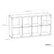 ClosetMaid 57.95-in H x 29.87-in W x 13.5-in D Bleached Walnut Wood Laminate 8 Cube Organizer