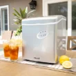 NewAir 28-lb Drop-Down Door Portable/Countertop Bullet Ice Maker (Silver)