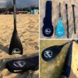 Abahub Carbon SUP Paddles, 1 x 3 Section Adjustable 67" - 86", Blue Wave