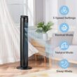 PELONIS 42’’ Oscillating Tower Fan with Aromatherapy Diffuser, Remote Control, Black