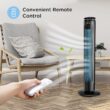 PELONIS 42’’ Oscillating Tower Fan with Aromatherapy Diffuser, Remote Control, Black