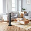 PELONIS 42’’ Oscillating Tower Fan with Aromatherapy Diffuser, Remote Control, Black