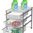 Simple Houseware Stackable 3 Tier Sliding Basket Organizer Drawer, Chrome