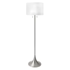 nuLOOM 64-in Silver Floor Lamp