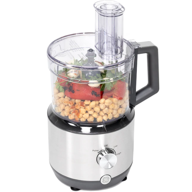 GE Food Processor | 12 Cup | Complete With 3 Feeding Tubes, Stainless Steel Mixing Blade & Shredding Disc | 3 Speed | Great for Shredded Cheese, Chicken & More | Kitchen Essentials | 550 Watts GE Food Processor | 12 Cup | Complete With 3 Feeding Tubes, Stainless Steel Mixing Blade & Shredding Disc | 3 Speed | Great for Shredded Cheese, Chicken & More | Kitchen Essentials | 550 Watts - Image 3