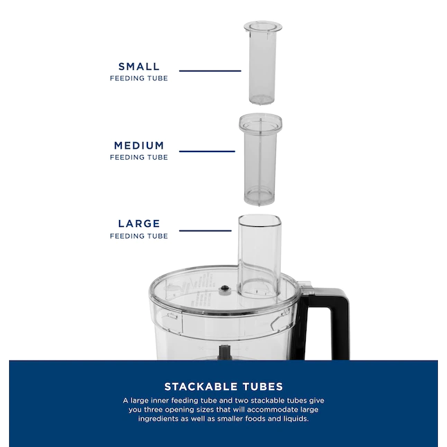 GE Food Processor | 12 Cup | Complete With 3 Feeding Tubes, Stainless Steel Mixing Blade & Shredding Disc | 3 Speed | Great for Shredded Cheese, Chicken & More | Kitchen Essentials | 550 Watts GE Food Processor | 12 Cup | Complete With 3 Feeding Tubes, Stainless Steel Mixing Blade & Shredding Disc | 3 Speed | Great for Shredded Cheese, Chicken & More | Kitchen Essentials | 550 Watts - Image 16