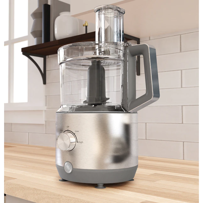 GE Food Processor | 12 Cup | Complete With 3 Feeding Tubes, Stainless Steel Mixing Blade & Shredding Disc | 3 Speed | Great for Shredded Cheese, Chicken & More | Kitchen Essentials | 550 Watts GE Food Processor | 12 Cup | Complete With 3 Feeding Tubes, Stainless Steel Mixing Blade & Shredding Disc | 3 Speed | Great for Shredded Cheese, Chicken & More | Kitchen Essentials | 550 Watts - Image 9