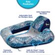 AQUA Zero Gravity Pool Chair Lounge, Inflatable Pool Chair, Adult Pool Float, Heavy Duty, Blue Fern