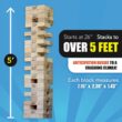 Jenga Giant JS7 (Stacks to Over 5 feet) Precision-Crafted, Premium Hardwood Game with Heavy-Duty Carry Bag (Authentic Jenga Brand Game)