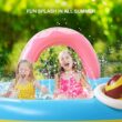 Hesung Inflatable Play Center, 98'' x 67'' x 32'' Kids Pool with Slide for Garden, Backyard Water Park