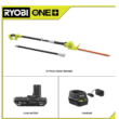 RYOBI P26100VNM ONE+ 18V 18 in. Cordless Battery Pole Hedge Trimmer with 2.0 Ah Battery and Charger