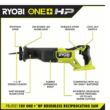 RYOBI PBLRS01B-A233501 ONE+ HP 18V Brushless Cordless Reciprocating Saw (Tool Only)