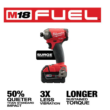 Milwaukee 2760-22 M18 FUEL SURGE 18V Lithium-Ion Brushless Cordless 1/4 in. Hex Impact Driver Compact Kit with Two 5.0 Ah Batteries