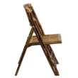 Flash Furniture 4-Pack Bamboo Standard Folding Chair with Solid Seat (Indoor or Outdoor)