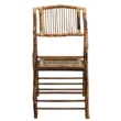 Flash Furniture 4-Pack Bamboo Standard Folding Chair with Solid Seat (Indoor or Outdoor)