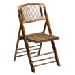 Flash Furniture 4-Pack Bamboo Standard Folding Chair with Solid Seat (Indoor or Outdoor)