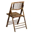 Flash Furniture 4-Pack Bamboo Standard Folding Chair with Solid Seat (Indoor or Outdoor)