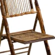 Flash Furniture 4-Pack Bamboo Standard Folding Chair with Solid Seat (Indoor or Outdoor)