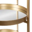 Kate and Laurel Celia Modern Glam 3-Tier Metal Bar Cart,13.75-in x 28-in, Gold, Decorative Round Serving Cart with Lockable Wheels