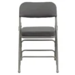 Flash Furniture 2-Pack Gray Fabric/Gray Frame Standard Folding Chair with Padded Seat (Indoor)