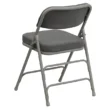 Flash Furniture 2-Pack Gray Fabric/Gray Frame Standard Folding Chair with Padded Seat (Indoor)