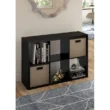 ClosetMaid 30-in H x 43.82-in W x 13.5-in D Black Wood Laminate 6 Cube Organizer