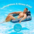 AQUA Zero Gravity Pool Chair Lounge, Inflatable Pool Chair, Adult Pool Float, Heavy Duty, Blue Fern