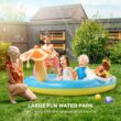 Hesung Inflatable Play Center, 98'' x 67'' x 32'' Kids Pool with Slide for Garden, Backyard Water Park