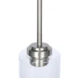 Kichler Winslow Brushed Nickel Modern/Contemporary Seeded Glass Cylinder Mini Pendant Light