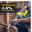 RYOBI Reciprocating Saw PBLRS01K1 ONE+ HP 18V Brushless Cordless with 4.0 Ah HIGH PERFORMANCE Battery and Charger