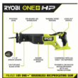 RYOBI PBLRS01B-A233501 ONE+ HP 18V Brushless Cordless Reciprocating Saw (Tool Only)