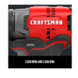 CRAFTSMAN CMCF810C1 V20 20-volt Max Variable Speed Brushless Cordless Impact Driver (1-Battery Included)